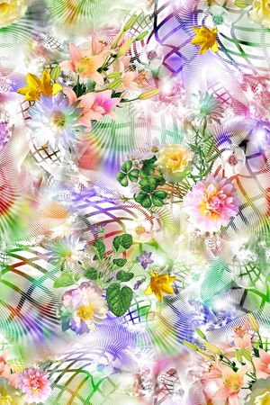 花卉印花华亿平台图片