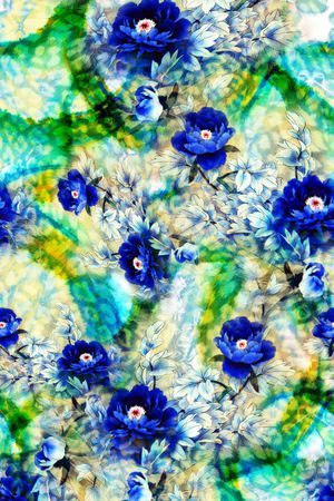 花卉印花华亿平台图片