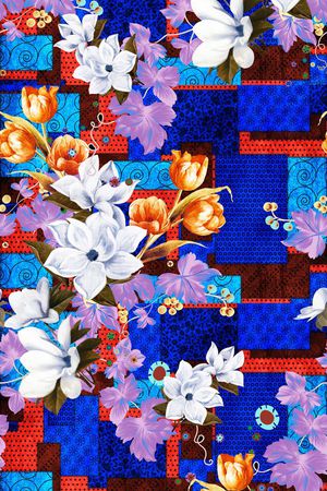 花卉印花华亿平台图片