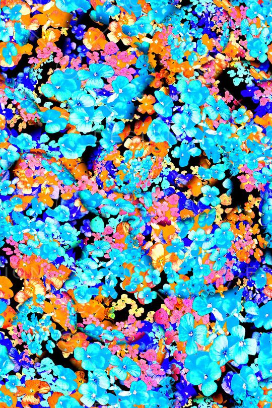 数码★花卉图案印花华亿平台图片