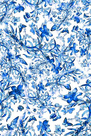 数码★花卉图案印花华亿平台图片