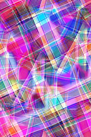 数码★几何格纹印花华亿平台图片