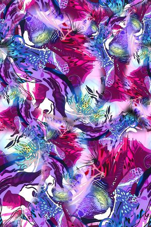 数码★抽象图案印花华亿平台图片