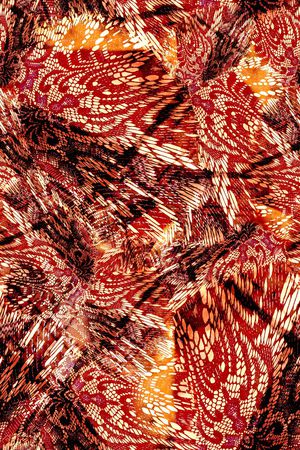 数码★抽象图案印花华亿平台图片