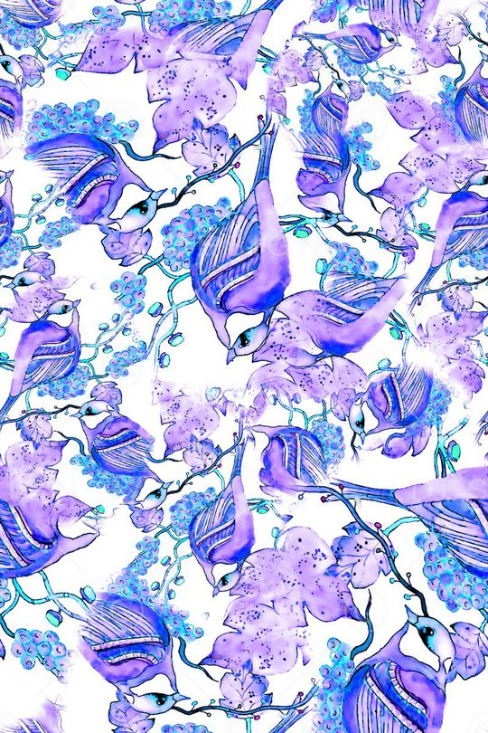 数码★花卉图案印花华亿平台图片