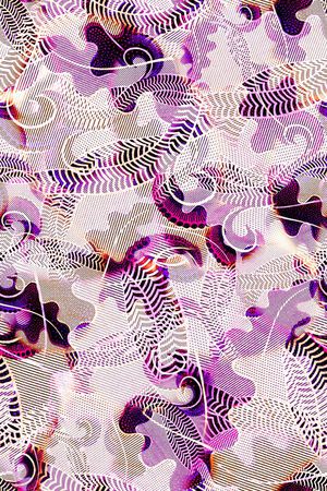 数码★抽象图案印花华亿平台图片