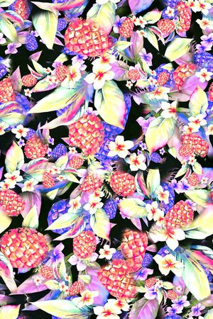 数码★花卉图案印花华亿平台图片