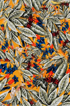 数码★花卉图案印花华亿平台图片