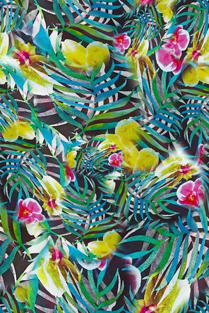 数码★花卉图案印花华亿平台图片