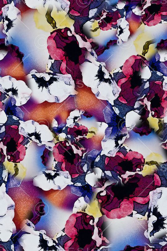 数码★抽象图案印花华亿平台图片