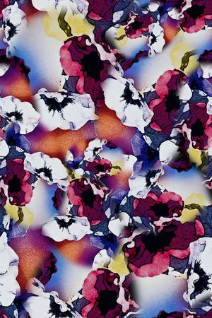 数码★抽象图案印花华亿平台图片