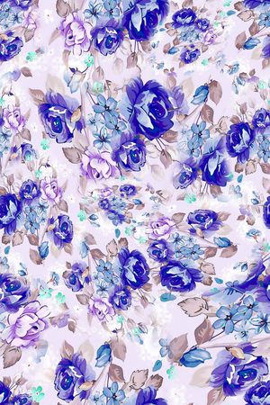 数码★花卉图案印花华亿平台图片