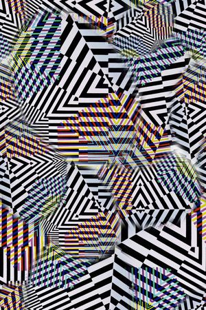 数码★几何格纹印花华亿平台图片