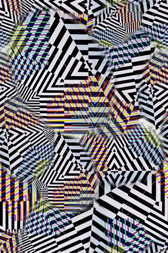 数码★几何格纹印花华亿平台图片