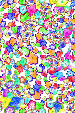 数码★花卉图案印花华亿平台图片