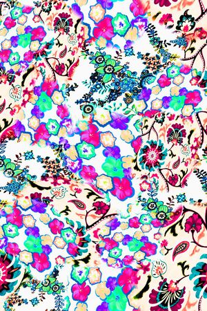 数码★花卉图案印花华亿平台图片