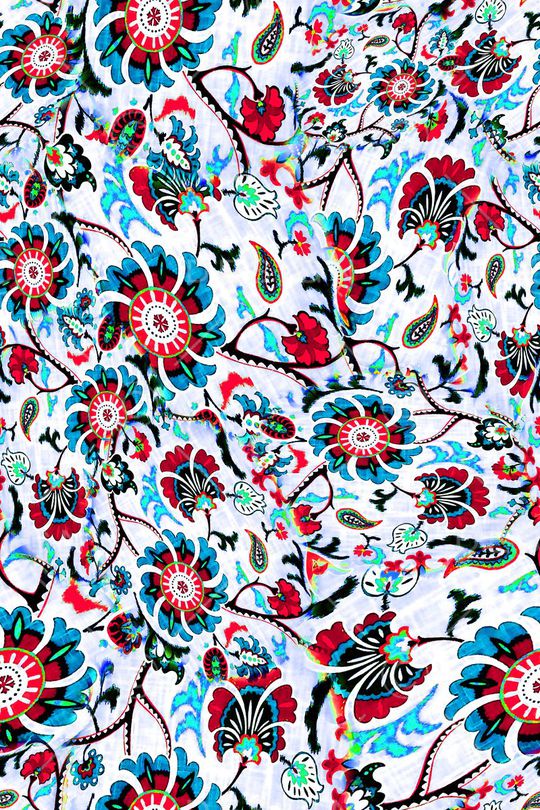 数码★花卉图案印花华亿平台图片