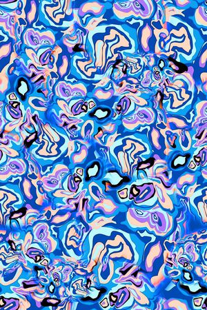 数码★抽象图案印花华亿平台图片