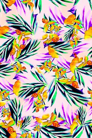 数码★花卉图案印花华亿平台图片