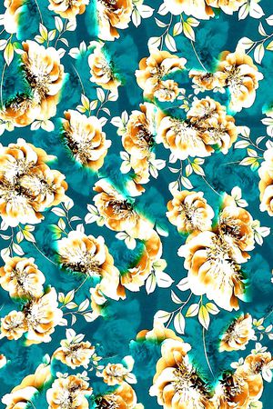 数码★花卉图案印花华亿平台图片