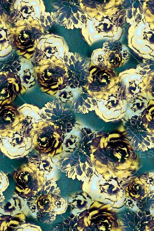 数码★花卉图案印花华亿平台图片