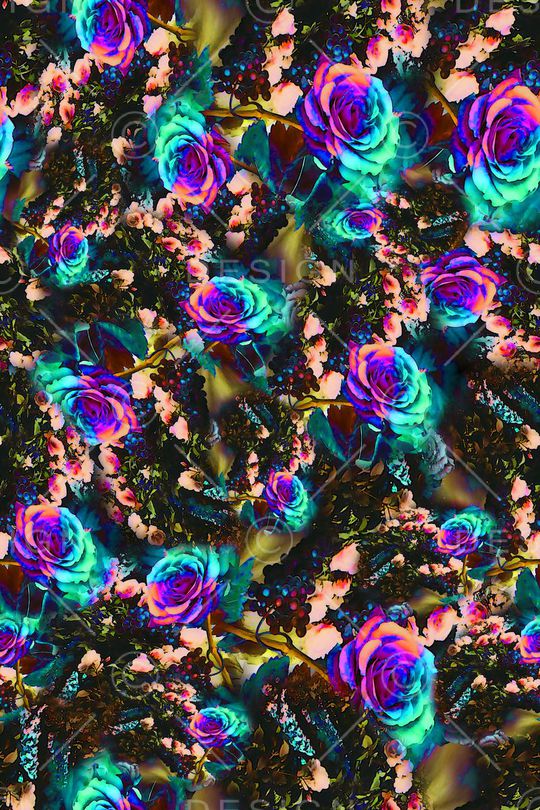 数码★花卉图案印花华亿平台图片