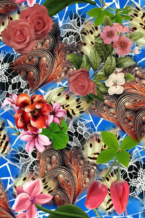 花卉印花华亿平台图片