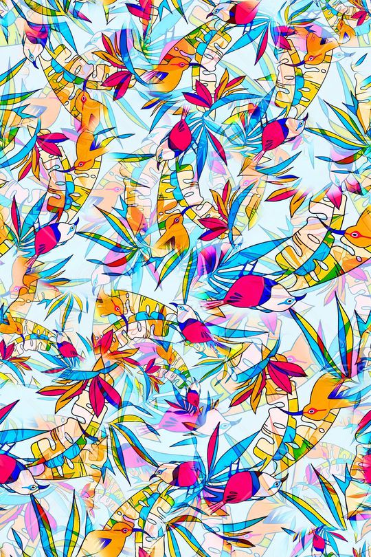 数码★花卉图案印花华亿平台图片