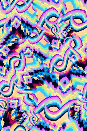 数码★抽象图案印花华亿平台图片