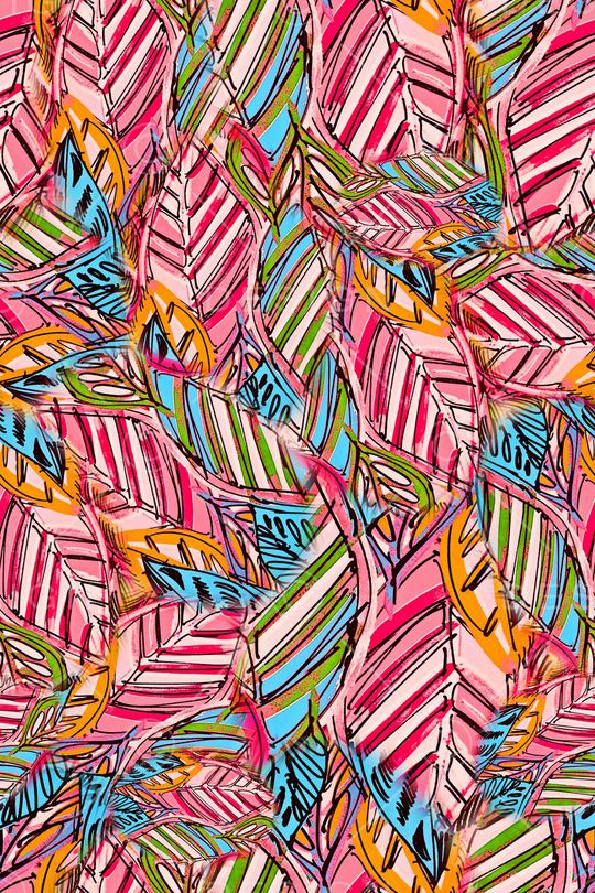 数码★花卉图案印花华亿平台图片