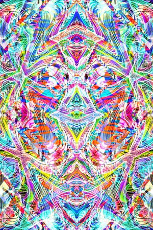 数码★抽象图案印花华亿平台图片