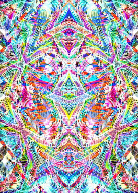 数码★抽象图案印花华亿平台图片