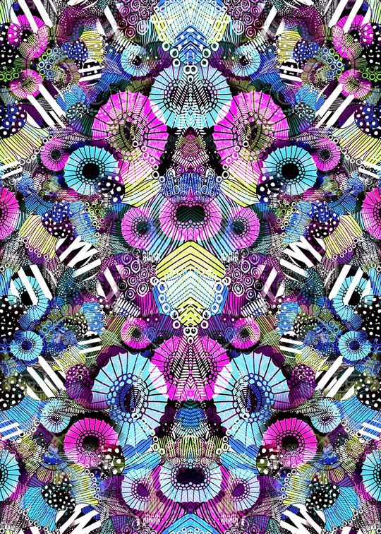 数码★抽象图案印花华亿平台图片