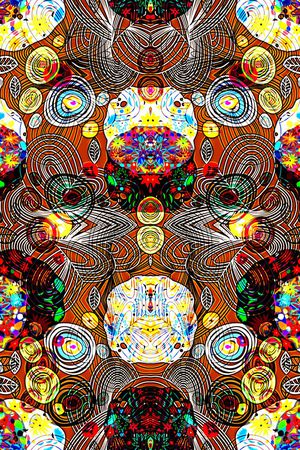 数码★抽象图案印花华亿平台图片