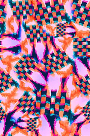 数码★抽象图案印花华亿平台图片