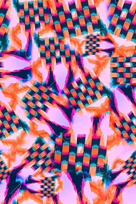 数码★抽象图案印花华亿平台图片