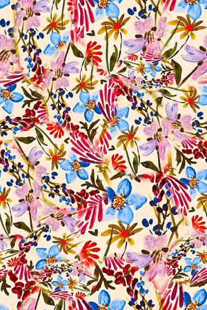 数码★花卉图案印花华亿平台图片