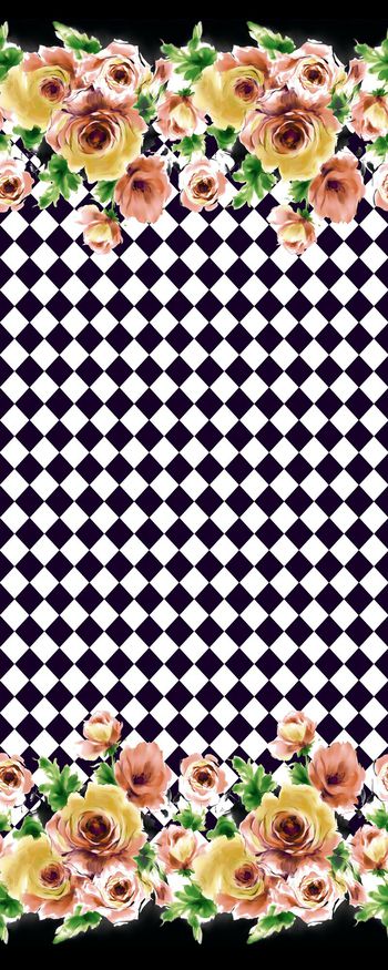 311532-手绘风格唯美牡丹花长巾