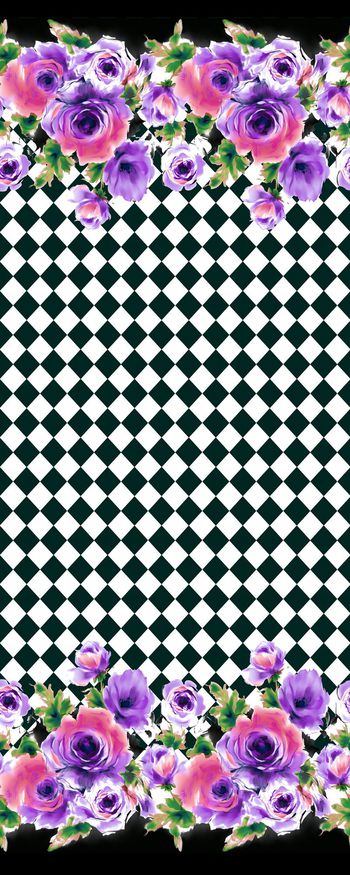 311533-手绘风格唯美牡丹花长巾