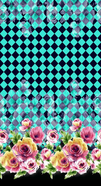 311555-断版定位牡丹花设计