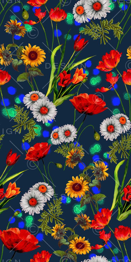 花卉印花华亿平台图片