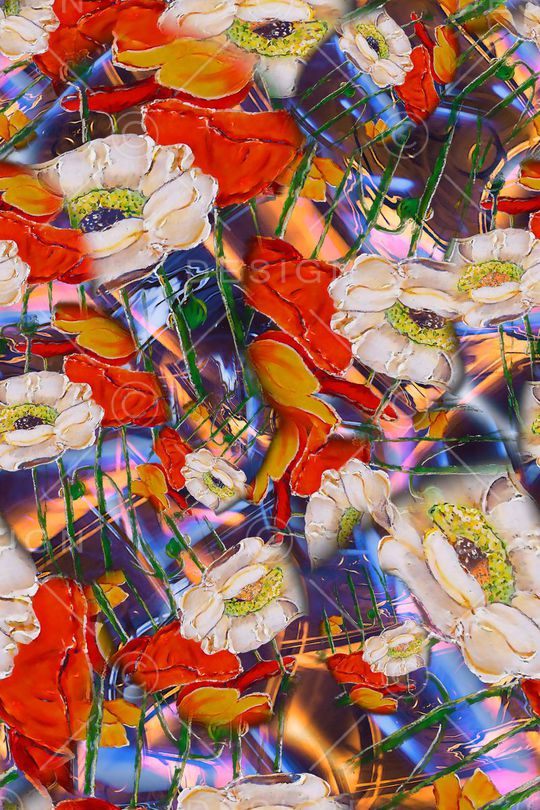 数码★抽象图案印花华亿平台图片