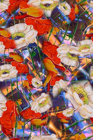 数码★抽象图案印花华亿平台图片