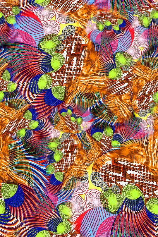 数码★几何格纹印花华亿平台图片