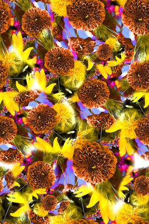 数码★花卉图案印花华亿平台图片