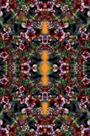 数码★花卉图案印花华亿平台图片