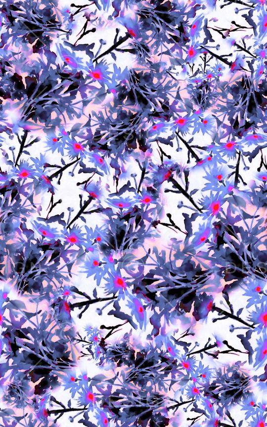 数码★花卉图案印花华亿平台图片