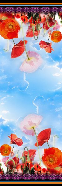 围巾印花华亿平台图片