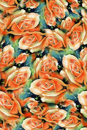 数码★花卉图案印花华亿平台图片