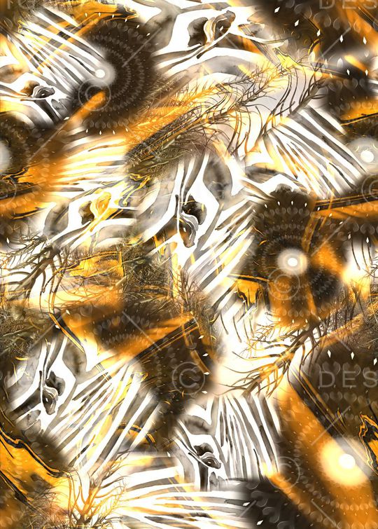 数码★抽象图案印花华亿平台图片